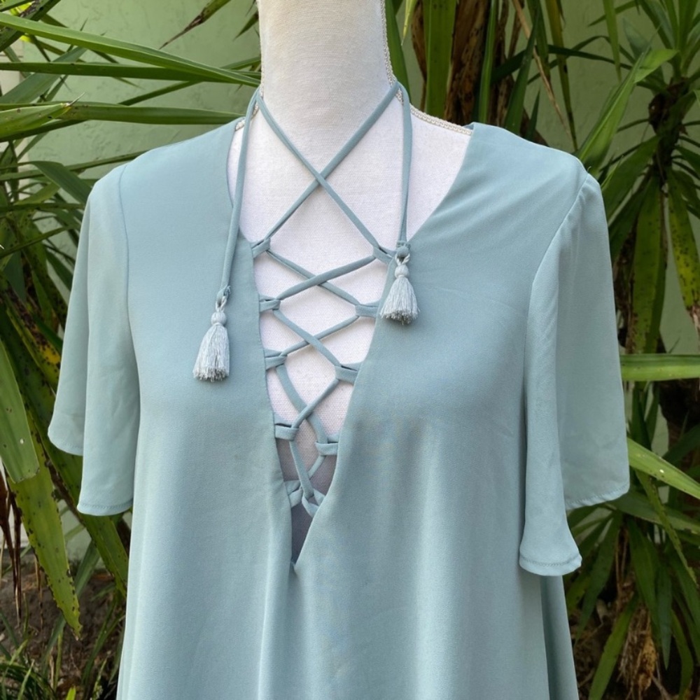 Show Me Your MuMu Lace Up Mini Dress
